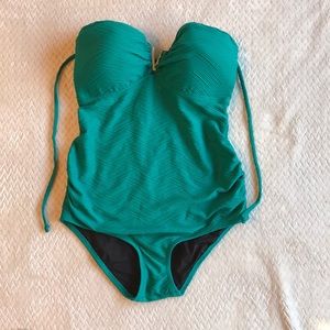Emerald green maternity swimsuit small